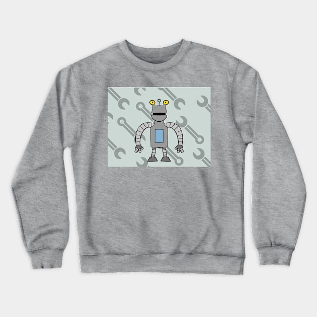 June Wrench Robot Crewneck Sweatshirt by Soundtrack Alley
